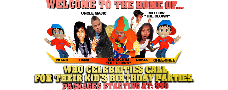 fun birthday party, best children's performers. world's greatest magician, who's that celebrity kids party, cotton candy, uncle majic, hip hop magician, kids birthasy parties, bouncing castles,